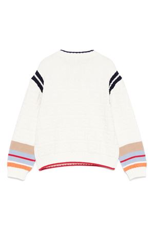 maglione in cotone bianco FENDI KIDS | JMG131AUKNF0TU9